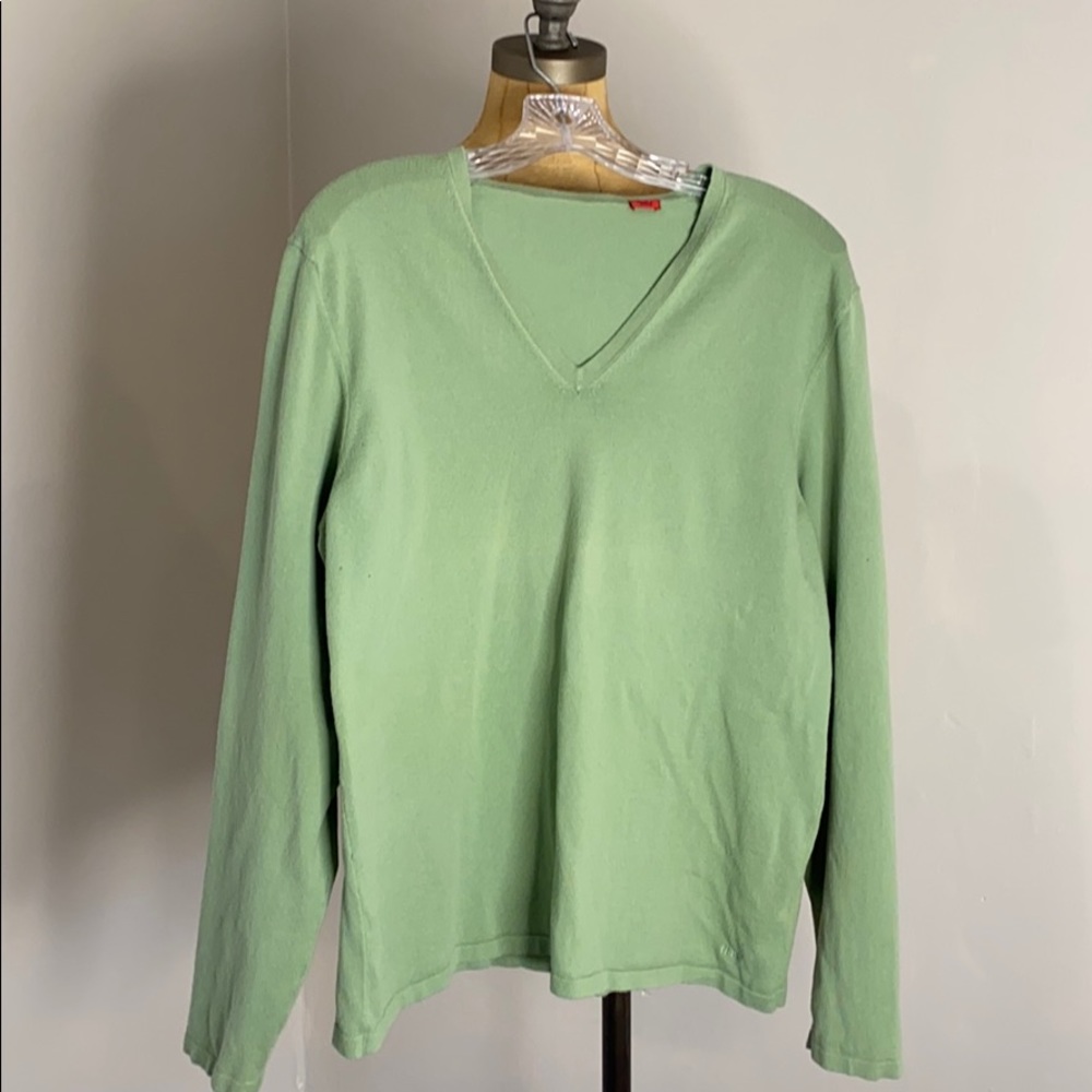 Hugo - V-Neck Boyfriend Sweater Sage Martini Olive